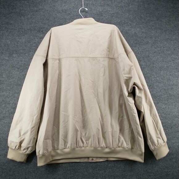 John Blair Men's Full Zip Bomber Jacket Tan 3XLT Long Sleeve Solid Lined - Picture 10 of 16
